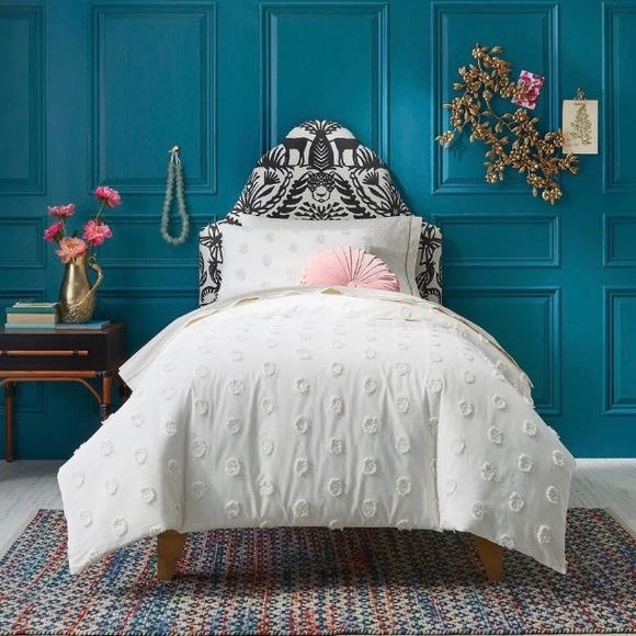 Opalhouse Bedding Opal House Creamoff White Pom Pom Twin Duvet Set